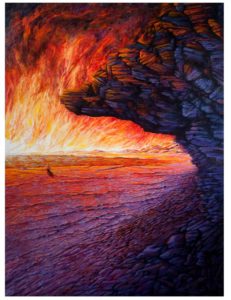 Fire Prayer, 120 X 90cm., oil on canvas