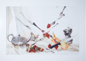 Strawberry Feast, 61 X 91cm. , oil on canvas.