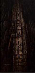 The rock , 90 X 45cm., oil on canvas.